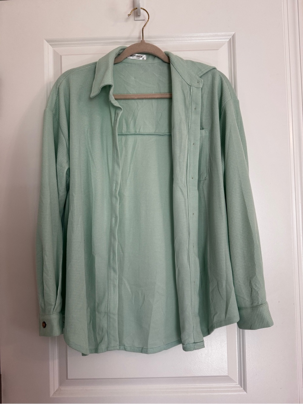 Mint Green Lightweight Shirt Jacket